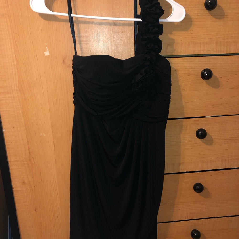 black one shoulder dress